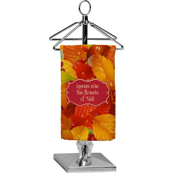 Custom Fall Leaves Finger Tip Towel - Full Print