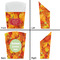 Fall Leaves French Fry Favor Box - Front & Back View
