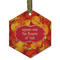 Fall Leaves Flat Glass Ornament - Hexagon