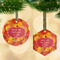 Fall Leaves Frosted Glass Ornament - MAIN PARENT