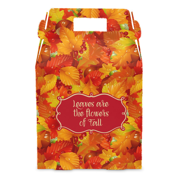 Fall Leaves Gable Favor Box - Front