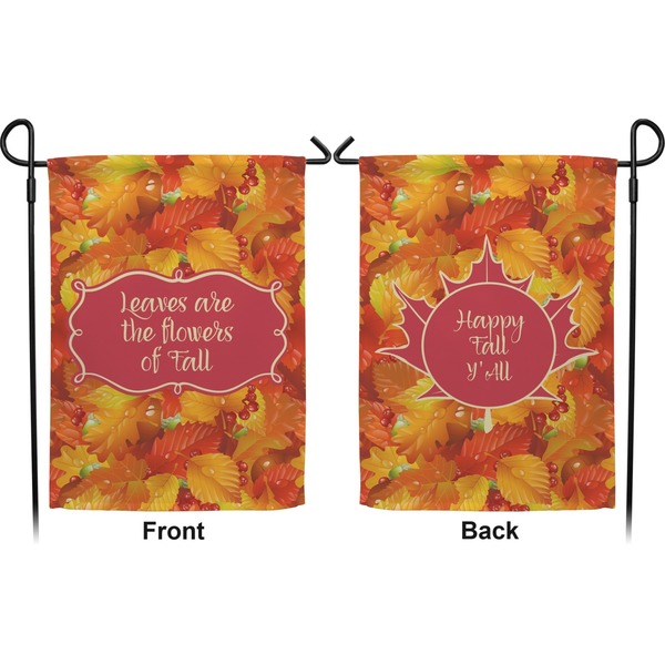 Fall Leaves Garden Flag - Double Sided Front and Back