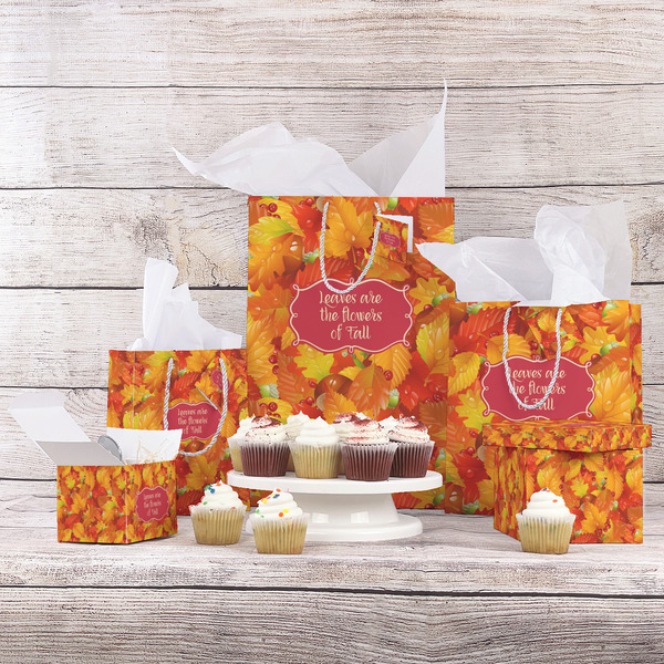 Fall Leaves Gift Bags - In Context