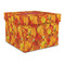 Fall Leaves Gift Boxes with Lid - Canvas Wrapped - Large - Front/Main