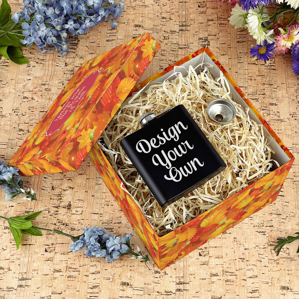 Fall Leaves Gift Boxes with Lid - Canvas Wrapped - Large - In Context