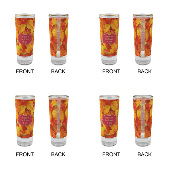 Fall Leaves Glass Shot Glass - 2 oz - Set of 4 - APPROVAL