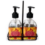 Fall Leaves Glass Soap & Lotion Bottles
