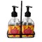 Fall Leaves Glass Soap & Lotion Bottles