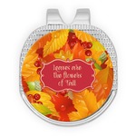 Fall Leaves Golf Ball Marker - Hat Clip - Silver
