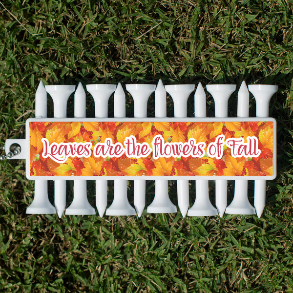 Custom Fall Leaves Golf Tees & Ball Markers Set