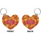 Fall Leaves Heart Keychain (Front + Back)