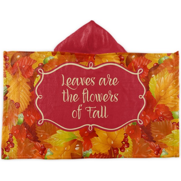 Custom Fall Leaves Kids Hooded Towel