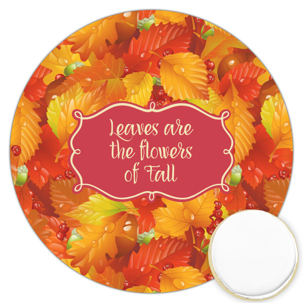 Custom Fall Leaves Printed Cookie Topper - 3.25" (Personalized)