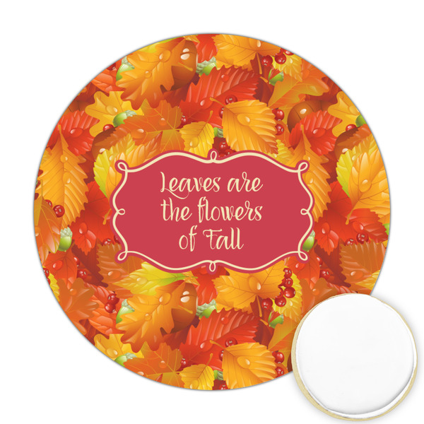 Custom Fall Leaves Printed Cookie Topper - 2.5" (Personalized)