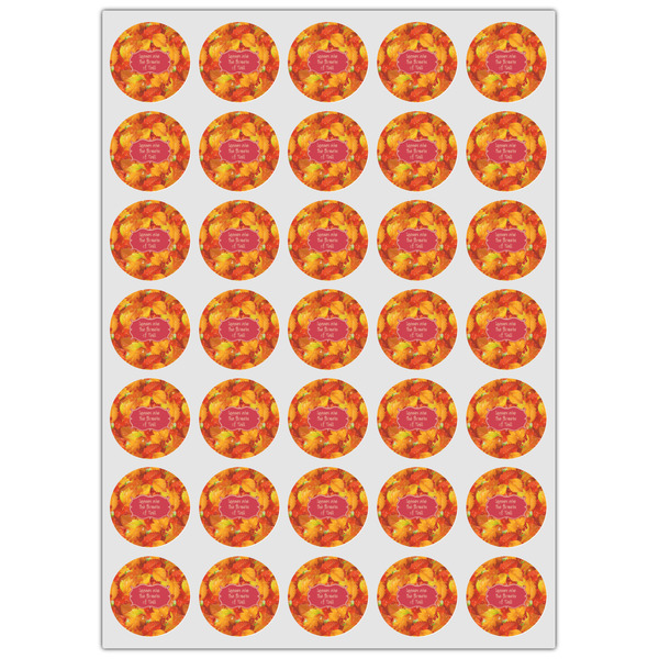 Fall Leaves Icing Circle - XSmall - Set of 35