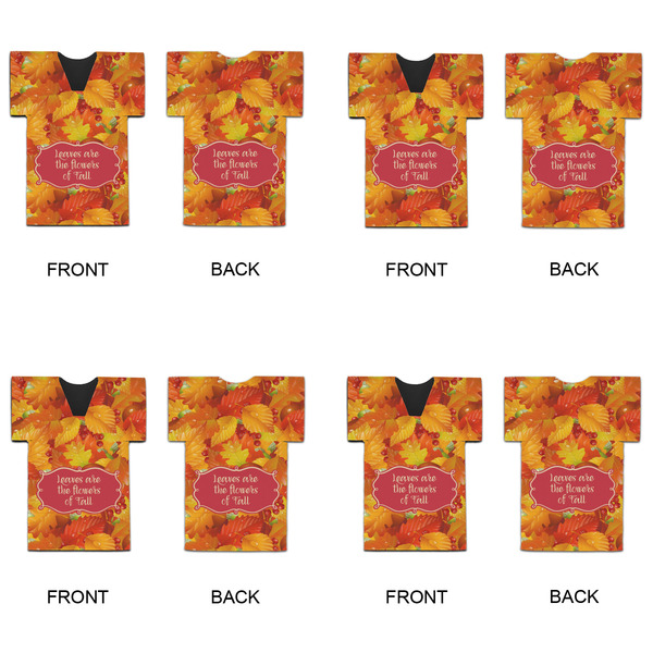 Fall Leaves Jersey Bottle Cooler - Set of 4 - APPROVAL