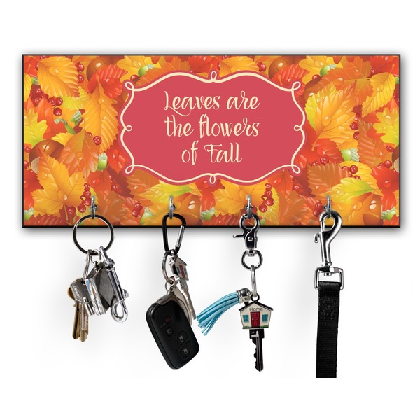 Custom Fall Leaves Key Hanger w/ 4 Hooks