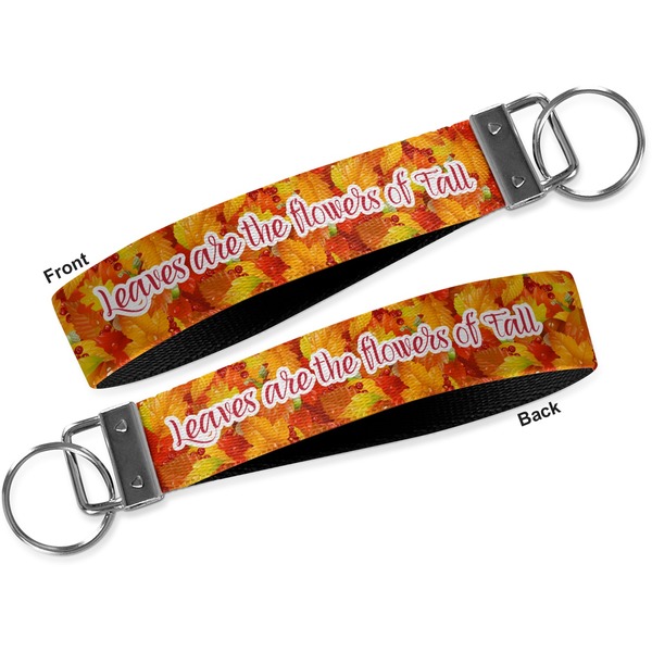 Fall Leaves Key-chain - Metal and Nylon - Front and Back
