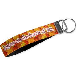 Fall Leaves Webbing Keychain Fob - Large