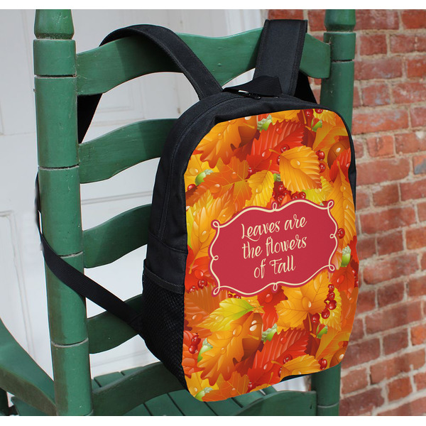 Fall Leaves Kids Backpack - In Context