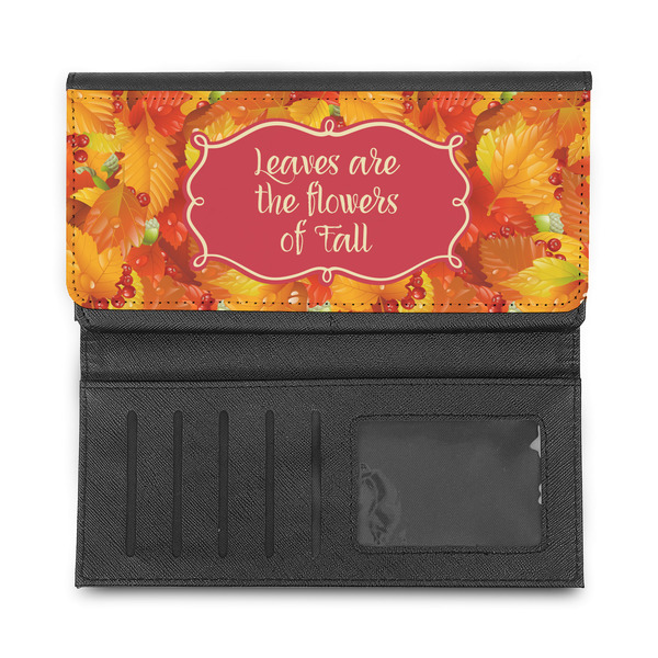 Fall Leaves Ladies Wallet - Half Way Open