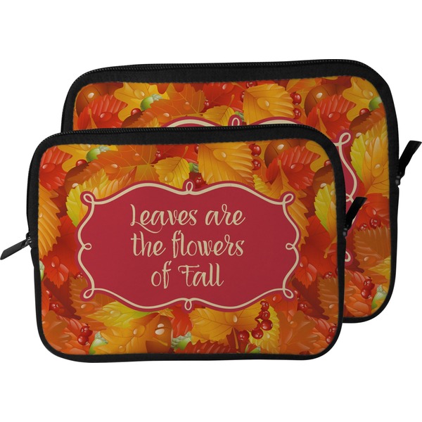 Fall Leaves Laptop Sleeve (Size Comparison)