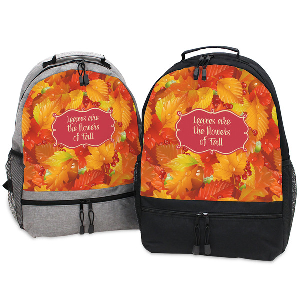 Fall Leaves Large Backpacks - Both