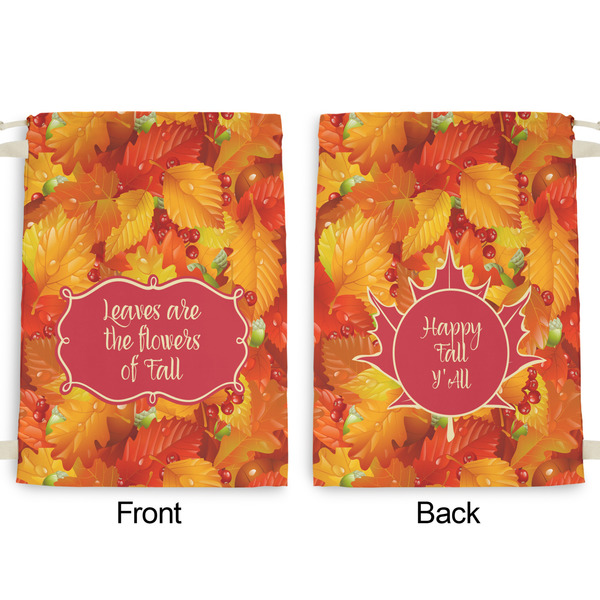 Fall Leaves Large Laundry Bag - Front & Back View