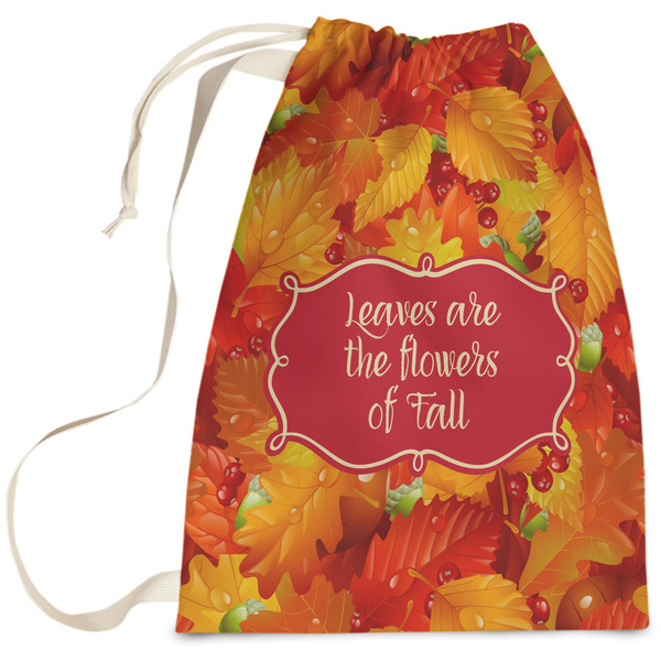 Custom Fall Leaves Laundry Bag