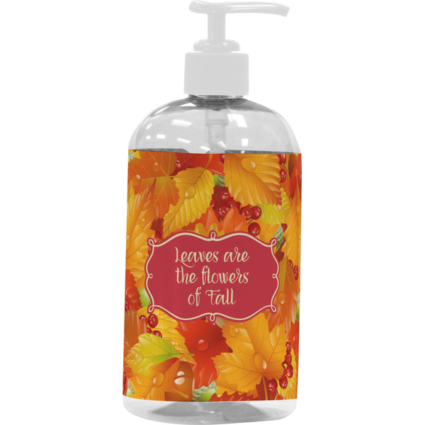 Fall Leaves Large Liquid Dispenser (16 oz) - White