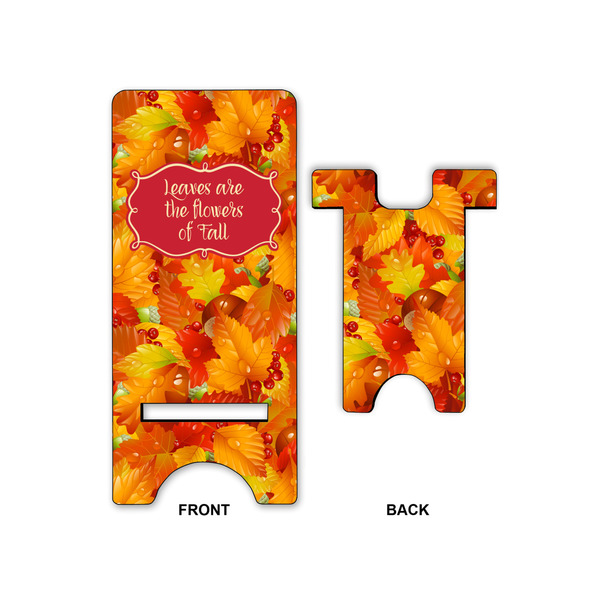 Fall Leaves Large Phone Stand - Front & Back