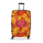 Fall Leaves Suitcase - 28" Large - Checked