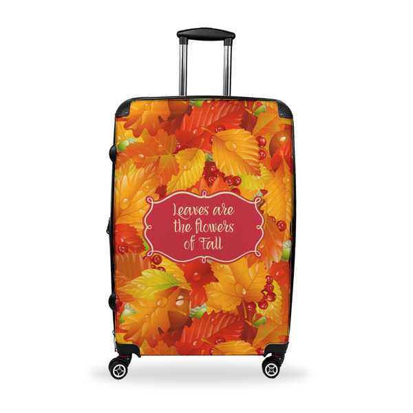 Custom Fall Leaves Suitcase - 28" Large - Checked