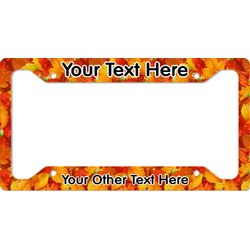 Fall Leaves License Plate Frame - Style A