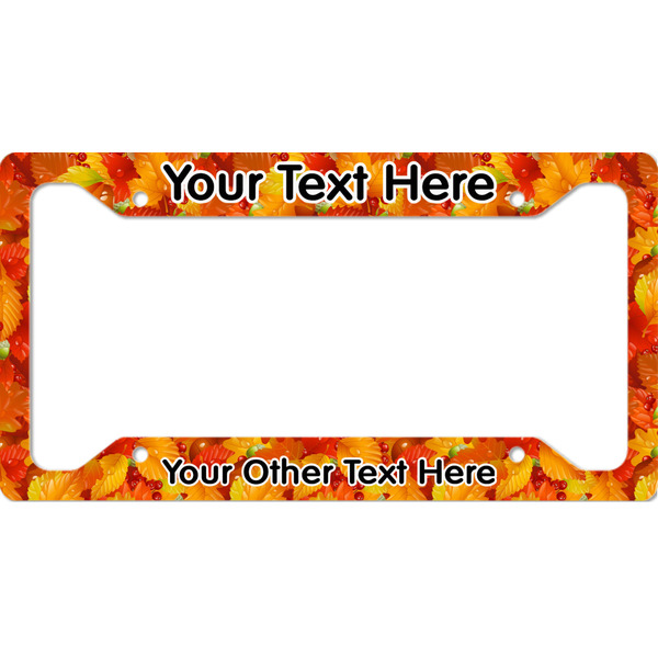 Custom Fall Leaves License Plate Frame - Style A
