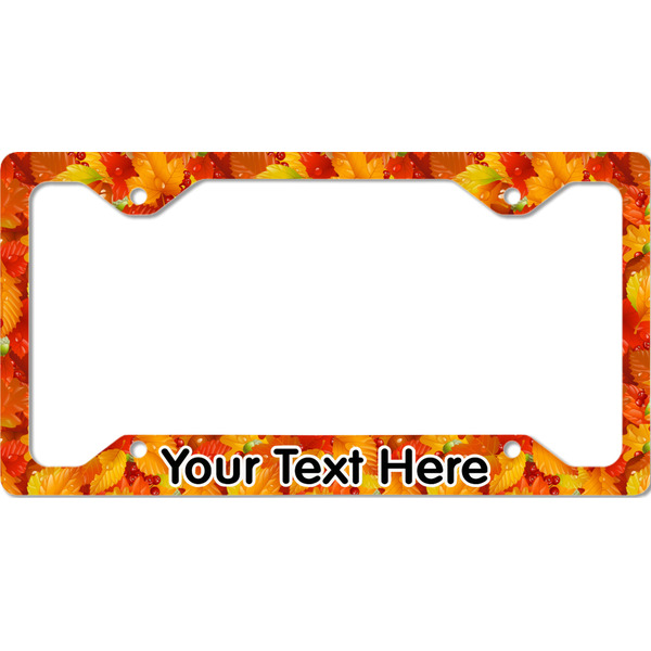 Custom Fall Leaves License Plate Frame - Style C