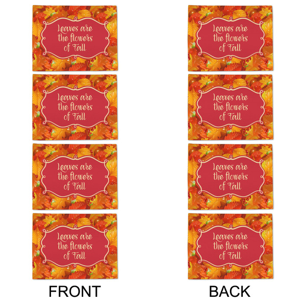 Fall Leaves Linen Placemat - APPROVAL Set of 4 (double sided)