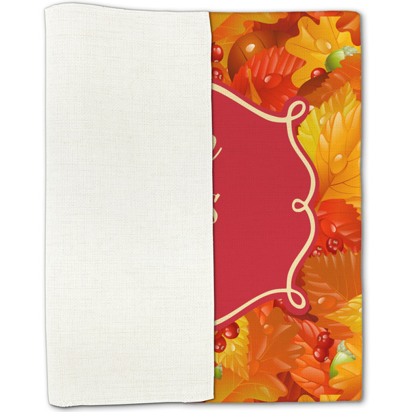 Fall Leaves Linen Placemat - Folded Half