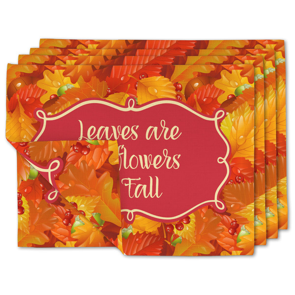 Custom Fall Leaves Linen Placemat