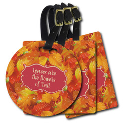Fall Leaves Plastic Luggage Tag
