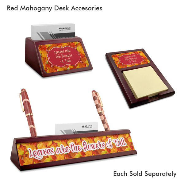 Fall Leaves Mahogany Desk Accessories
