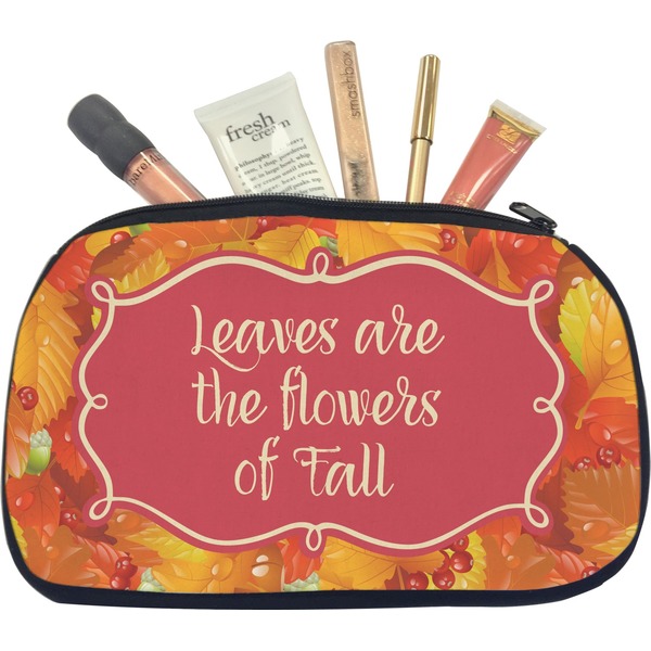 Custom Fall Leaves Makeup / Cosmetic Bag - Medium