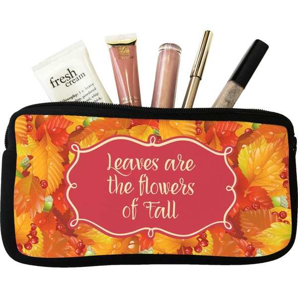 Custom Fall Leaves Makeup / Cosmetic Bag