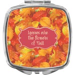 Fall Leaves Compact Makeup Mirror