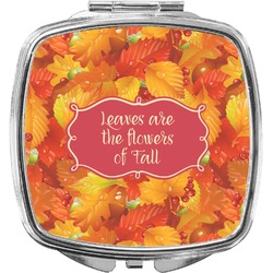 Fall Leaves Compact Makeup Mirror
