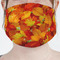 Fall Leaves Mask - Pleated (new) Front View on Girl