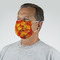 Fall Leaves Mask - Quarter View on Guy