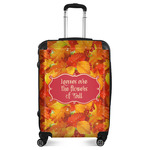 Fall Leaves Suitcase - 24" Medium - Checked (Personalized)