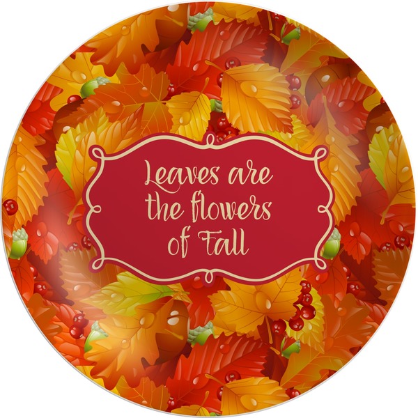 Custom Fall Leaves Melamine Plate