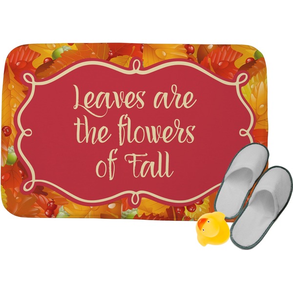 Custom Fall Leaves Memory Foam Bath Mat - 24"x17"